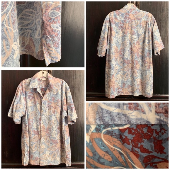🌴 Reverse Fabric Hawaiian Camp Shirt 🌴 - Picture 2 of 8